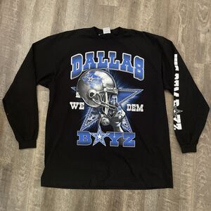 Dallas Cowboys We Dem Boyz Long Sleeve Shirt Black Size 3XL Shaka Wear